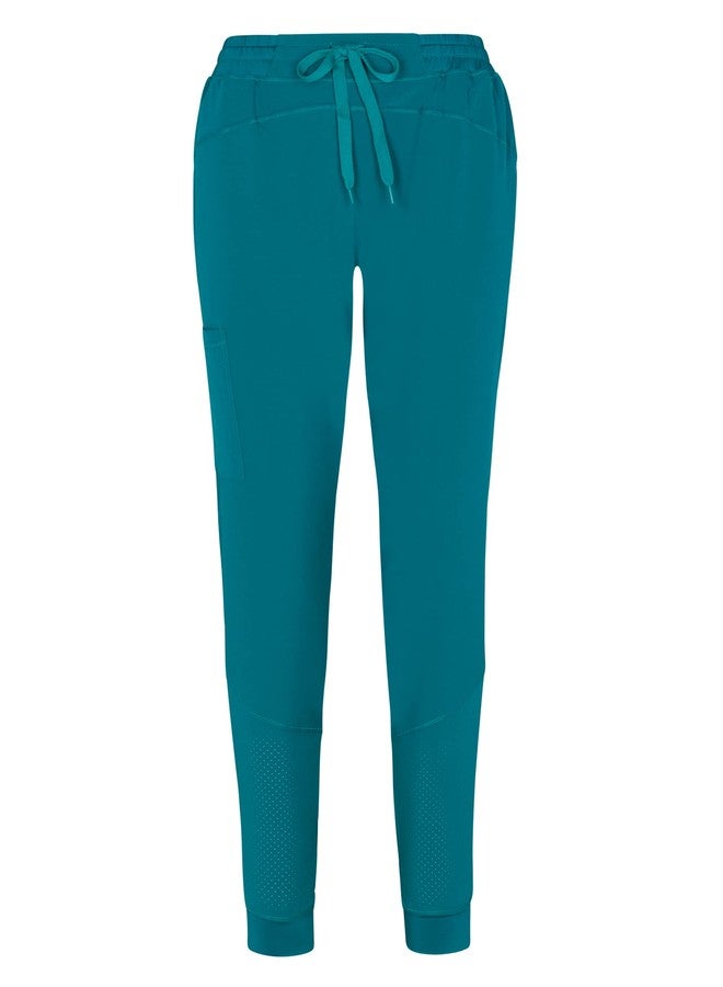 ناتشورال يونيفورمز طقم ملابس رياضية نسائية من Natural Uniforms، مصنوع من قماش مطاطي مريح، متوفر بمقاسات عادية وصغيرة (أزرق مخضر، متوسط) - Image 5